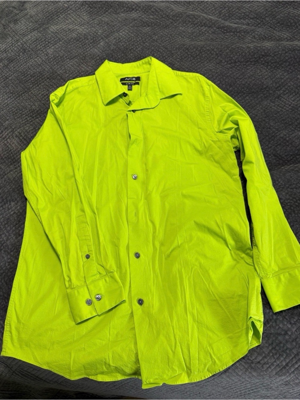 Apt. 9 Men’s Neon Lime Button-Down Dress Shirt